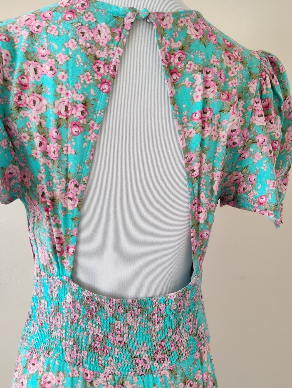 AFRM Mint Green Floral Maxi Dress